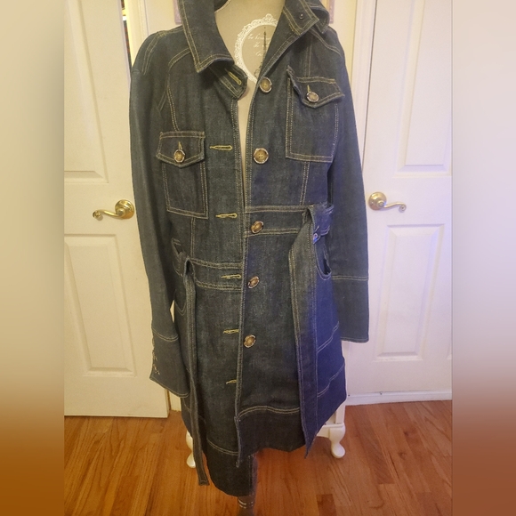Laundry by Shelli Segal Jean Trench Jacket - Picture 2 of 16